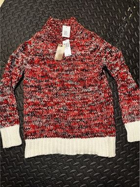 Philosophy, red and white sweat sweater